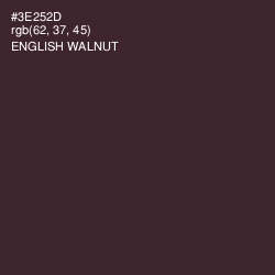 #3E252D - English Walnut Color Image